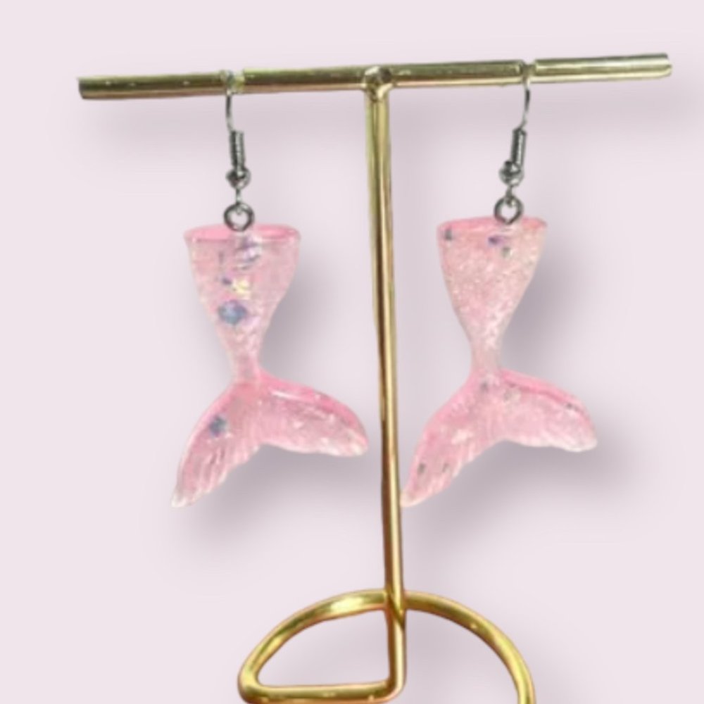 ⭐️❤️ FREE Mermaid Tail Sea Ocean Pretty Girly Shimmer Trendy Hipster Earrings